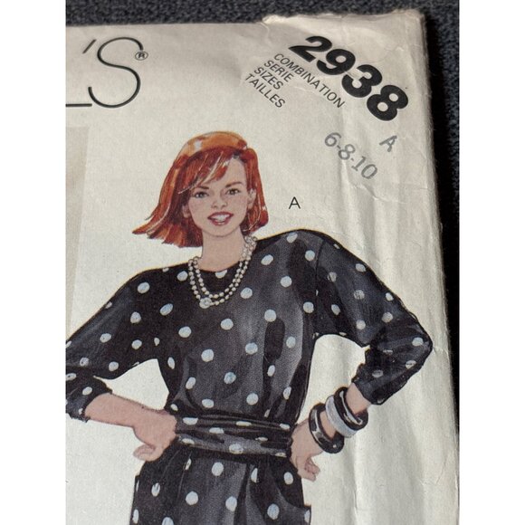McCalls 2938 Liz Claiborne Dress Sewing Pattern Size 6/8/10 uncut 80s - Picture 2 of 4